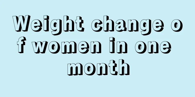 Weight change of women in one month