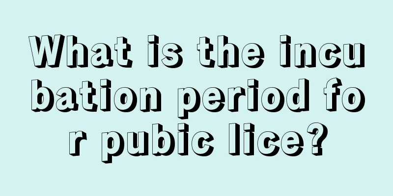 What is the incubation period for pubic lice?