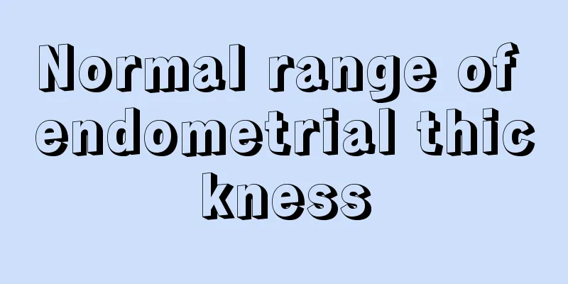 Normal range of endometrial thickness