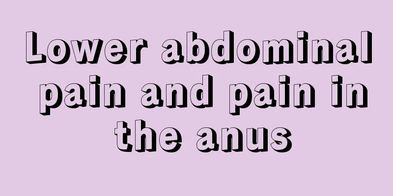 Lower abdominal pain and pain in the anus