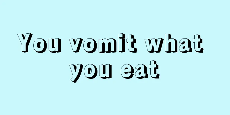 You vomit what you eat