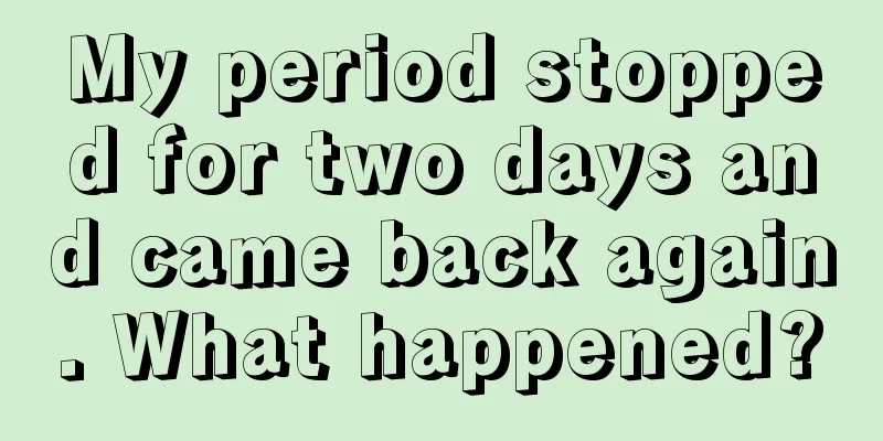 My period stopped for two days and came back again. What happened?