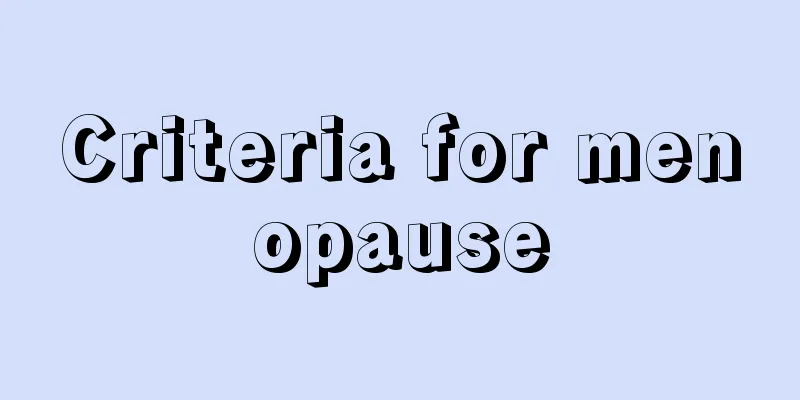 Criteria for menopause