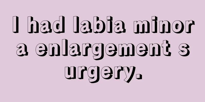 I had labia minora enlargement surgery.