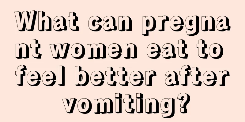 What can pregnant women eat to feel better after vomiting?