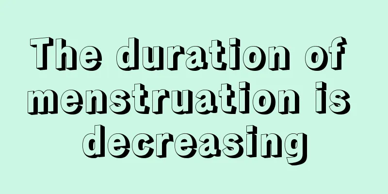 The duration of menstruation is decreasing