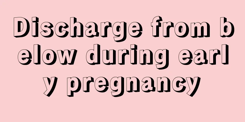 Discharge from below during early pregnancy