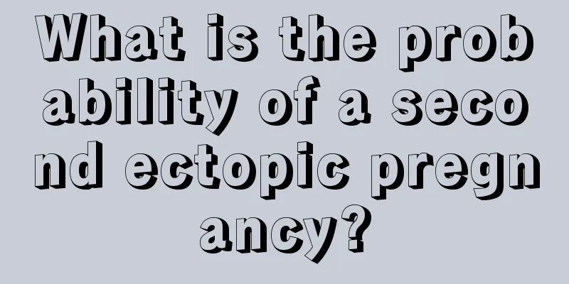 What is the probability of a second ectopic pregnancy?