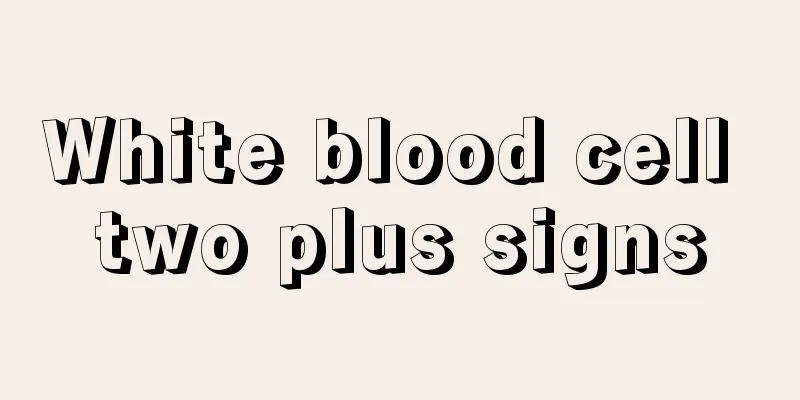 White blood cell two plus signs