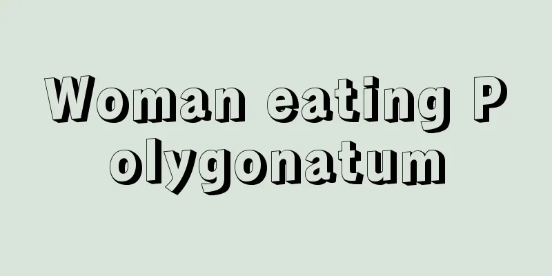 Woman eating Polygonatum