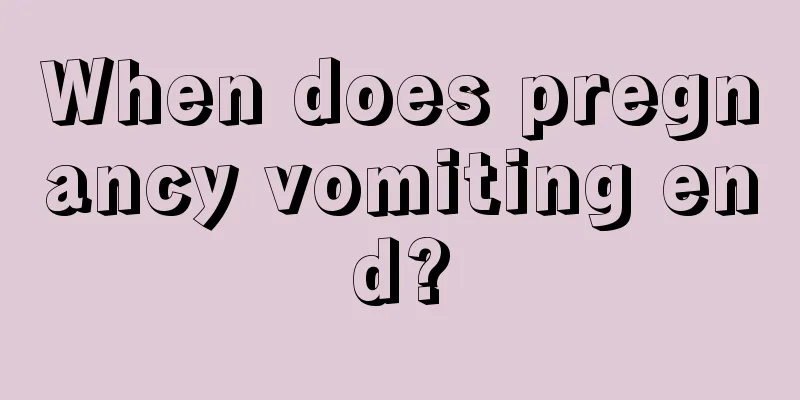 When does pregnancy vomiting end?