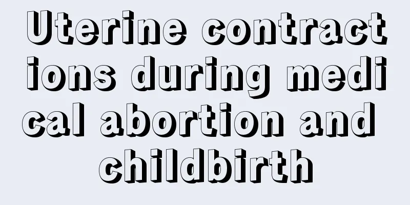 Uterine contractions during medical abortion and childbirth