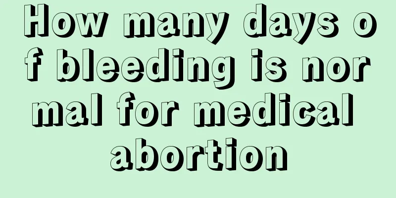 How many days of bleeding is normal for medical abortion