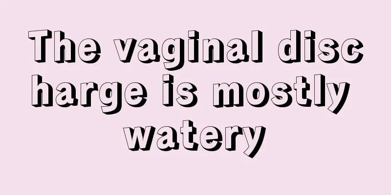 The vaginal discharge is mostly watery