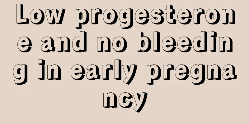 Low progesterone and no bleeding in early pregnancy