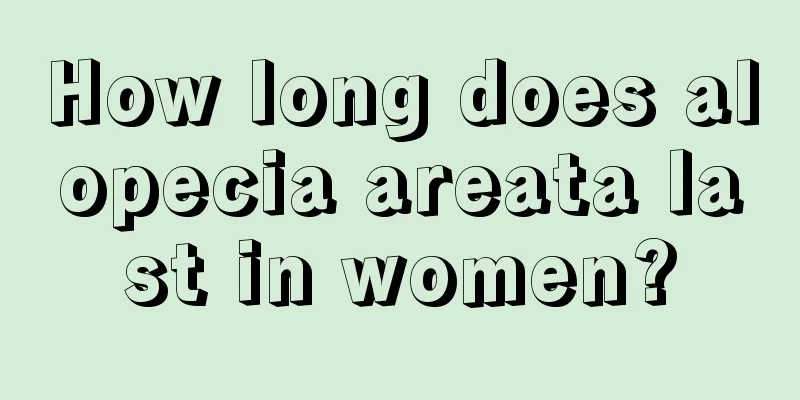 How long does alopecia areata last in women?