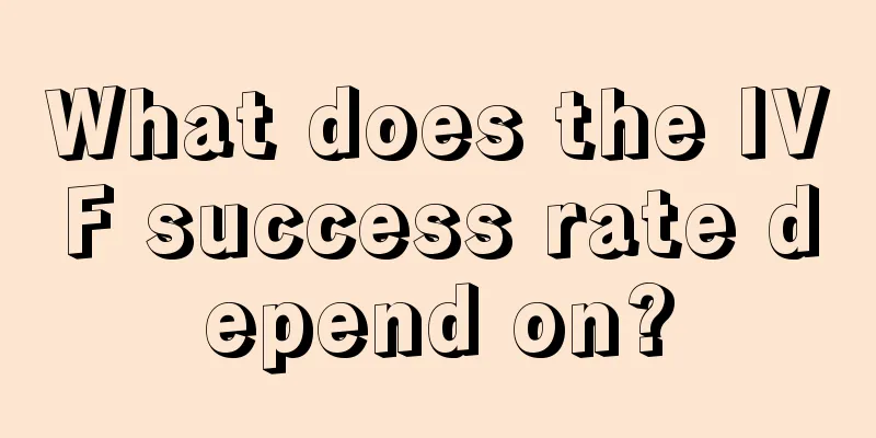 What does the IVF success rate depend on?