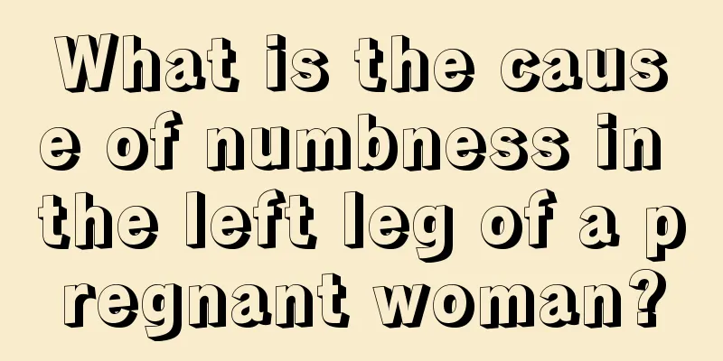 What is the cause of numbness in the left leg of a pregnant woman?