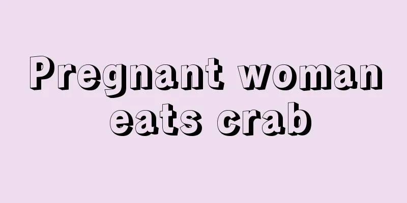 Pregnant woman eats crab