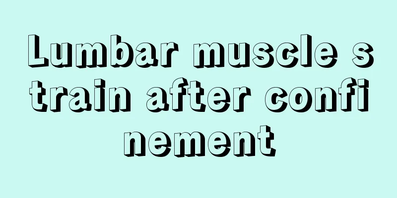 Lumbar muscle strain after confinement