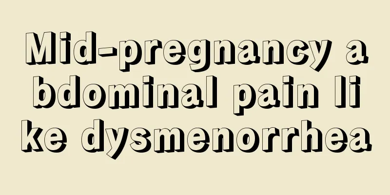 Mid-pregnancy abdominal pain like dysmenorrhea