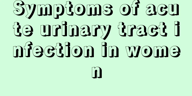 Symptoms of acute urinary tract infection in women