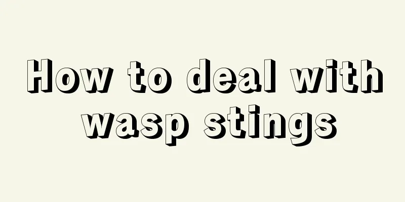 How to deal with wasp stings