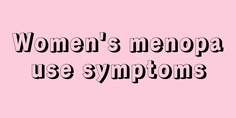 Women's menopause symptoms