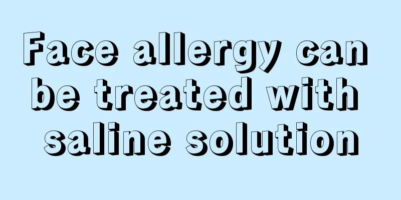 Face allergy can be treated with saline solution