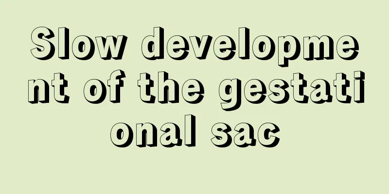 Slow development of the gestational sac