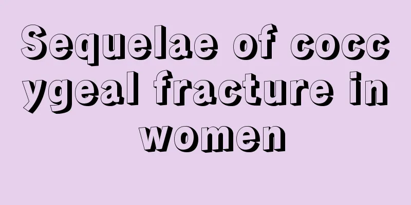 Sequelae of coccygeal fracture in women