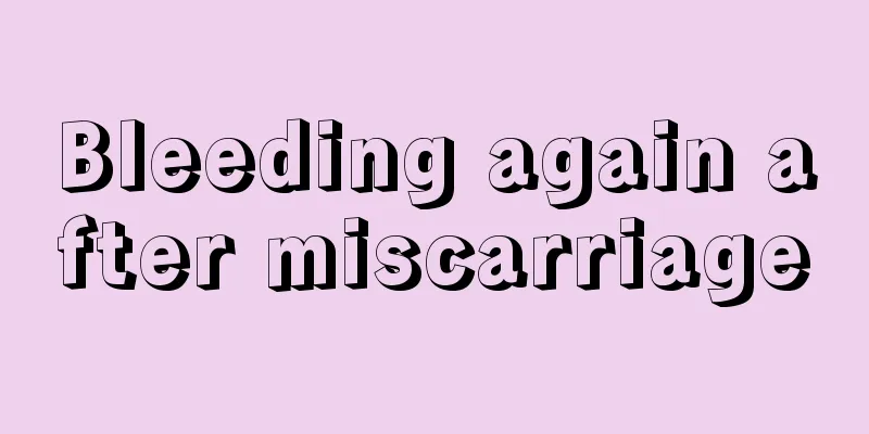 Bleeding again after miscarriage