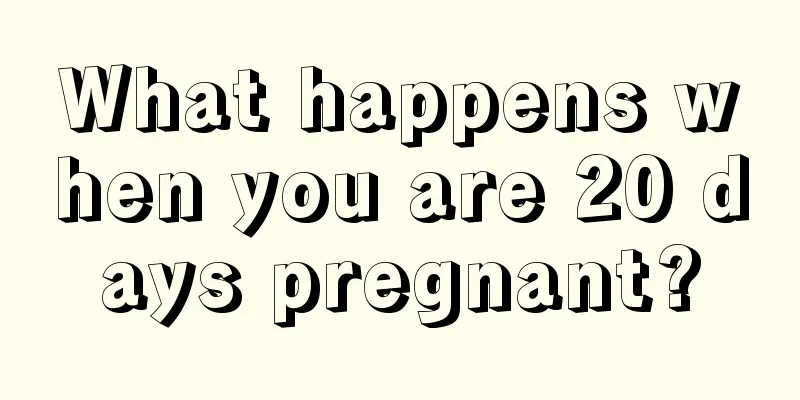 What happens when you are 20 days pregnant?