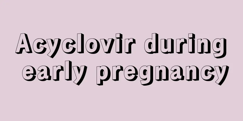 Acyclovir during early pregnancy