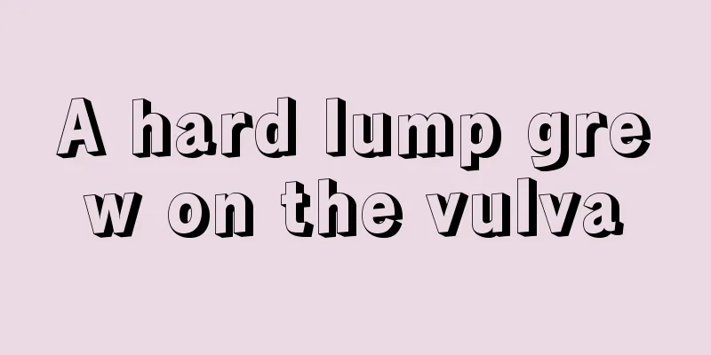 A hard lump grew on the vulva