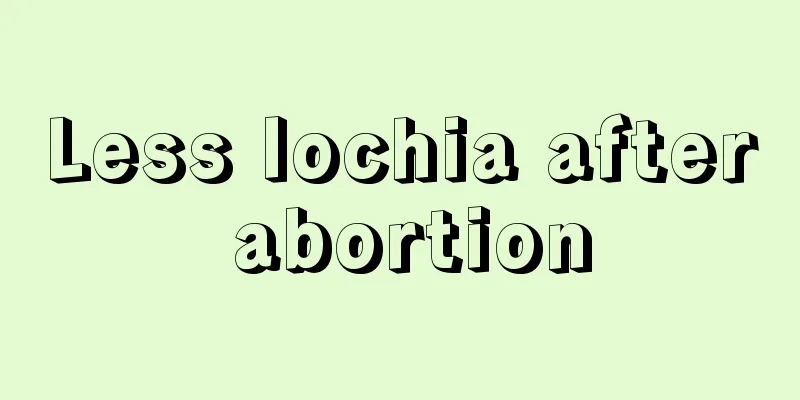 Less lochia after abortion