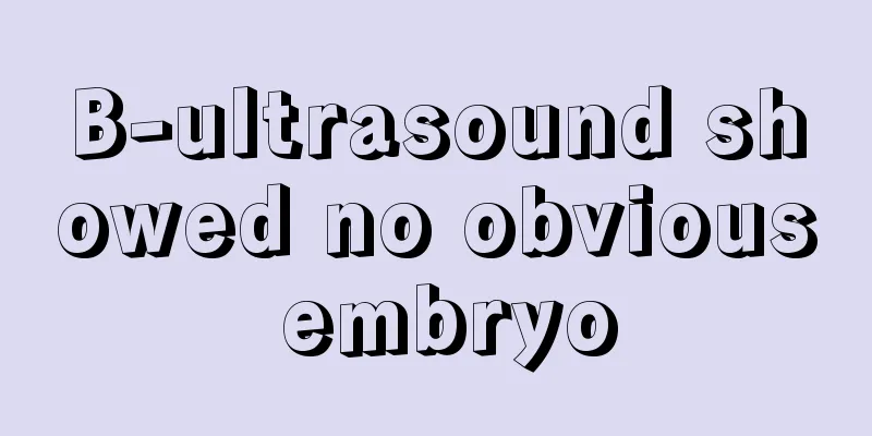 B-ultrasound showed no obvious embryo