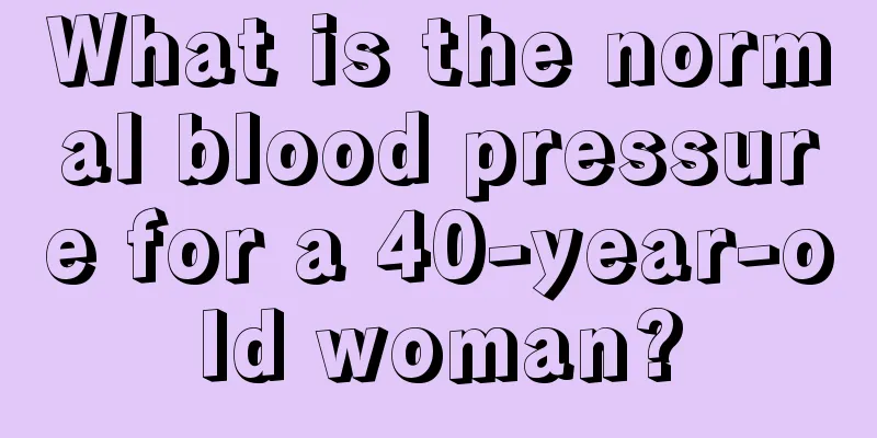 What is the normal blood pressure for a 40-year-old woman?