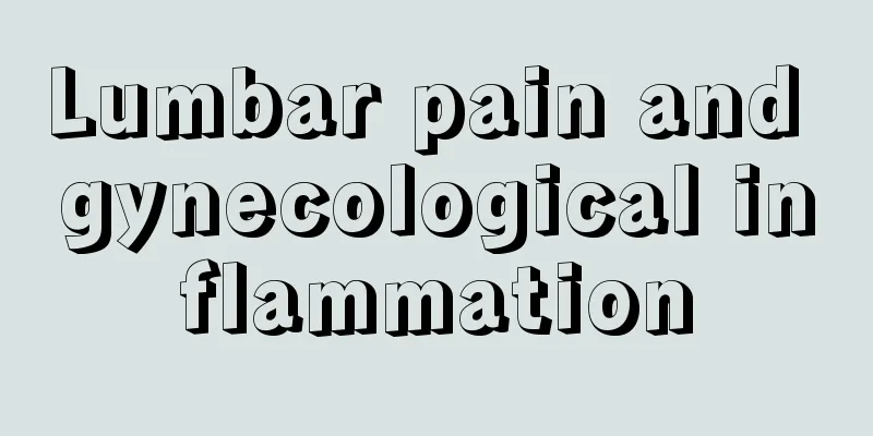 Lumbar pain and gynecological inflammation