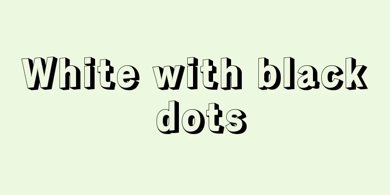 White with black dots