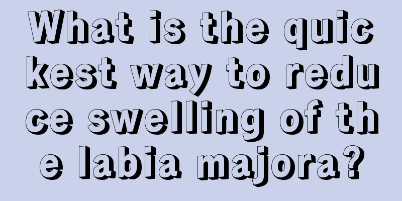 What is the quickest way to reduce swelling of the labia majora?