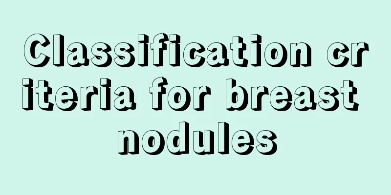 Classification criteria for breast nodules