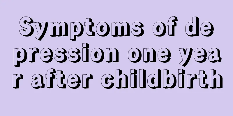 Symptoms of depression one year after childbirth