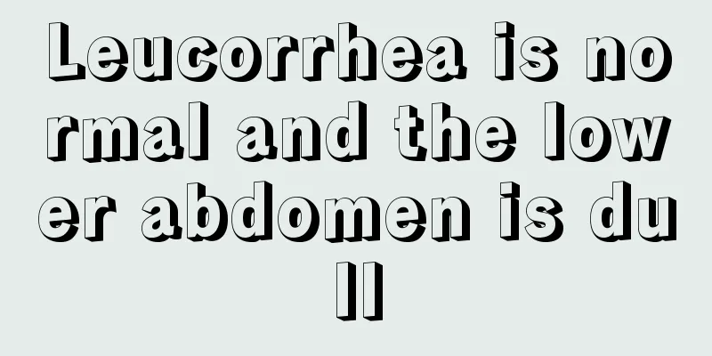 Leucorrhea is normal and the lower abdomen is dull