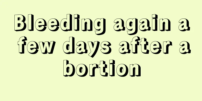 Bleeding again a few days after abortion