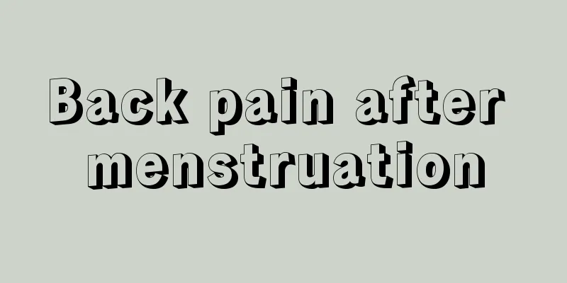 Back pain after menstruation