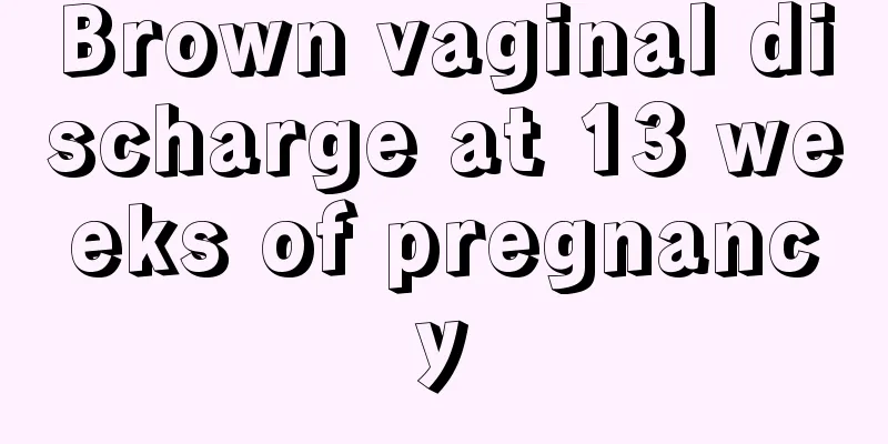 Brown vaginal discharge at 13 weeks of pregnancy