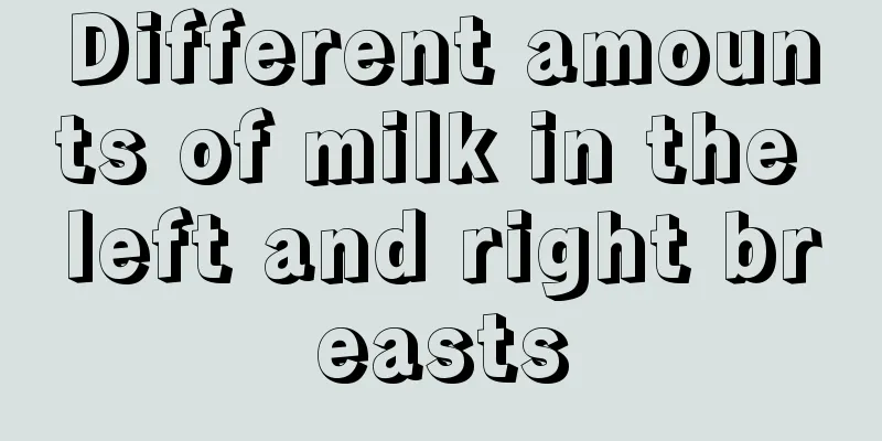 Different amounts of milk in the left and right breasts