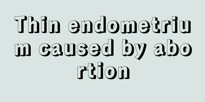 Thin endometrium caused by abortion