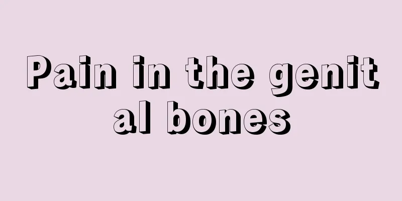 Pain in the genital bones